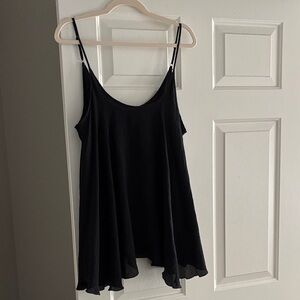 Umgee Black Flowy Spaghetti Strap Camisole